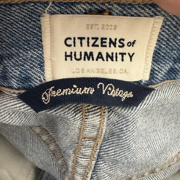 Citizens of Humanity Franca Pleat Front Jeans Spirited Wash High Rise Light Wash - Picture 5 of 14